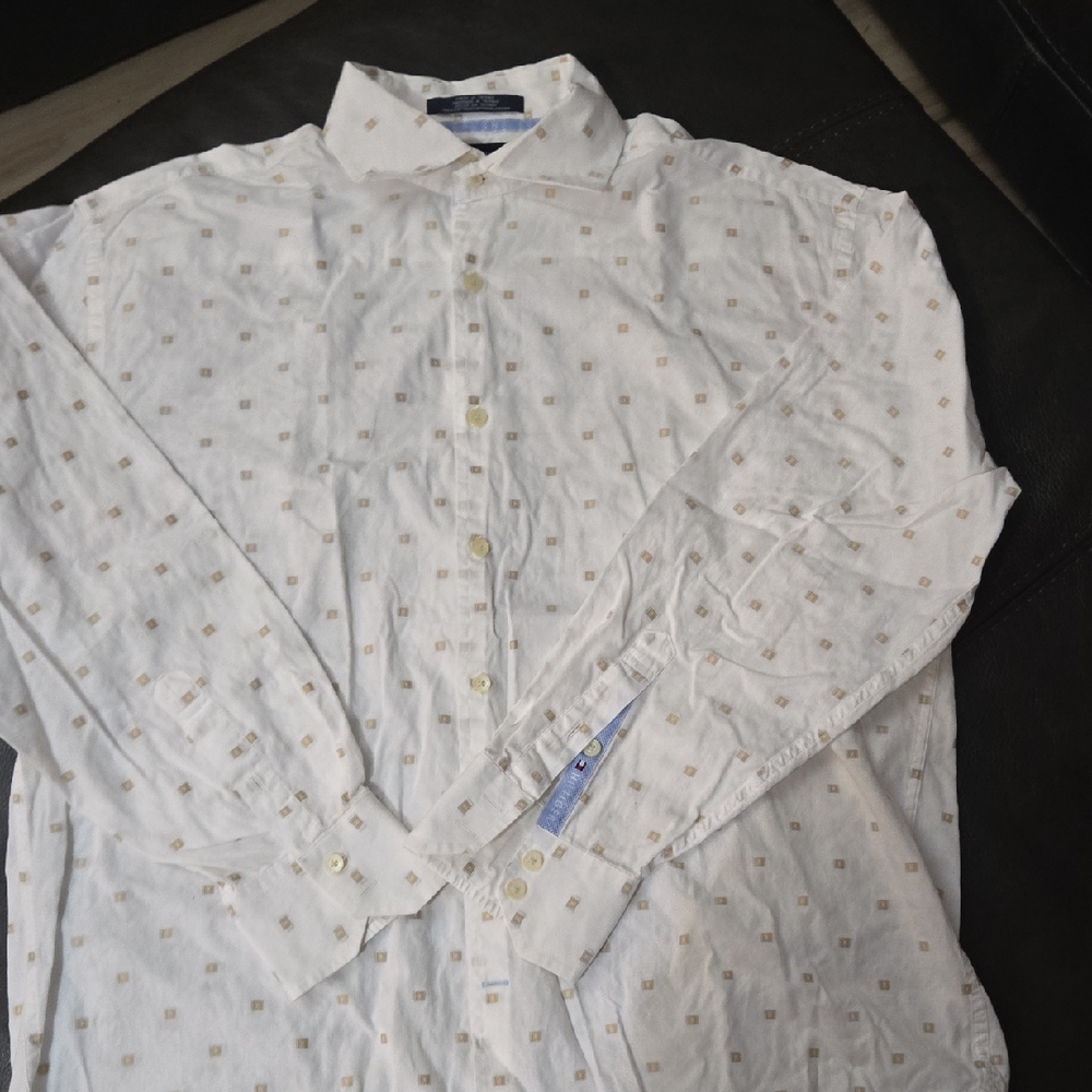 3 For 20 Tommy Hilfiger White Geometric Men's Shirt
